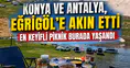 Konya ve Antalya, Eğrigöl’e akın etti: Mangal dumanları yükseldi