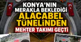 Konya'nın merakla beklediği Alacabel Tünelinden Mehter Takımı geçti