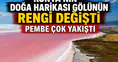 Konya'nın doğa harikası gölünün rengi değişti: Pembe çok yakıştı