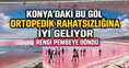 Konya'daki bu göl ortopedik rahatsızlığına iyi geliyor: Rengi pembeye döndü