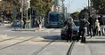 Konya'da tramvay seferini durduran kaza: Rayların üstünde kendini kilitledi