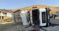Konya’da hafriyat yüklü tır devrildi: 1 yaralı
