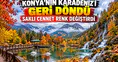 Konya'nın Karadeniz'i geri döndü: Saklı cennet renk değiştirdi