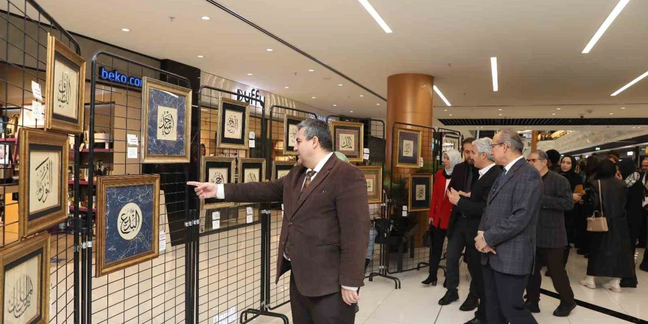 Esma’ül Hüsna Hüsn-i Hat Sergisi açıldı! Sergiye ülkenin dört bir yanından ziyaret var