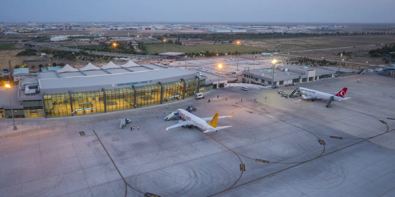 Konya'ya 566 uçak uğradı