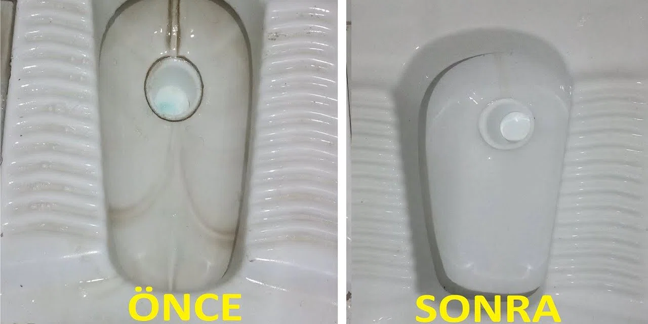 Tuvalet taşlarındaki sarı ve kahverengi lekeleri geçiren temizlik yöntemi. Asla leke kalmıyor