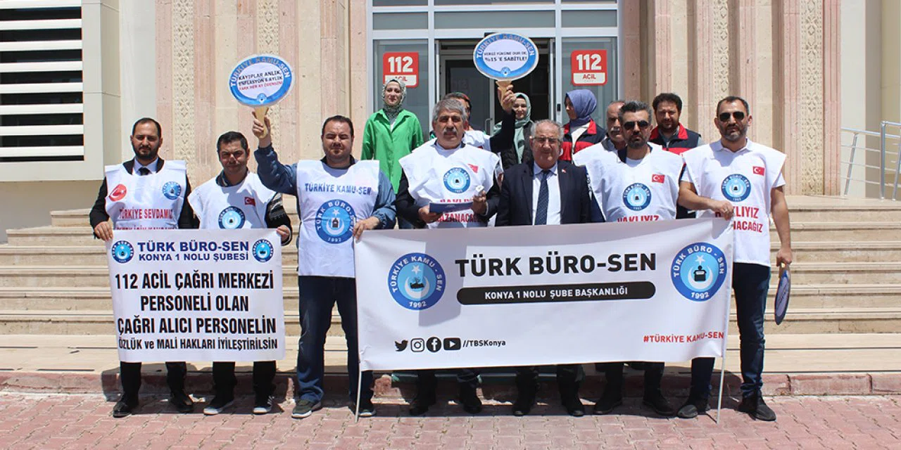 Konya'daki 112 personelleri sorunlarını dile getirdi