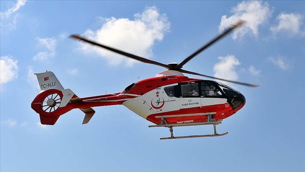 Kulu’da ambulans helikopter yeni doğan bebek için kalktı