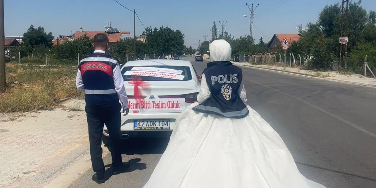 Konya'da polis ile jandarmanın mutlu günü: Mermi bitti teslim olduk