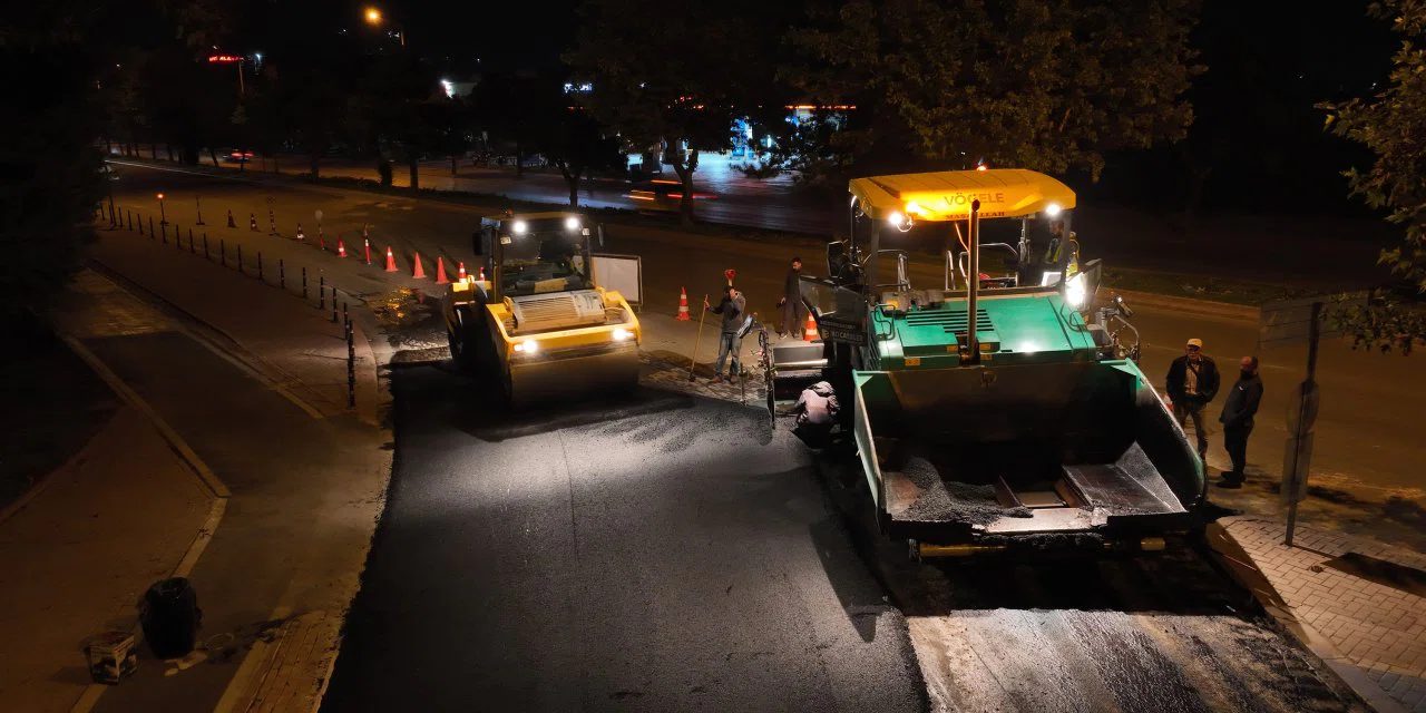 Konya trafiğine gece müdahalesi