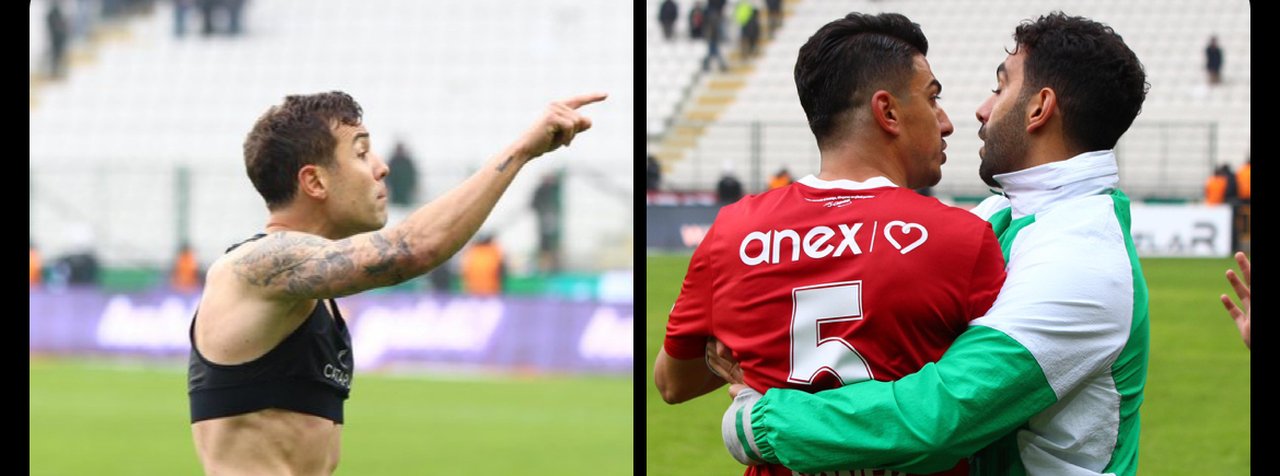 Konyaspor’un eski oyuncusu ile Guilherme Sitya arasında büyük tartışma! İşte o anlar