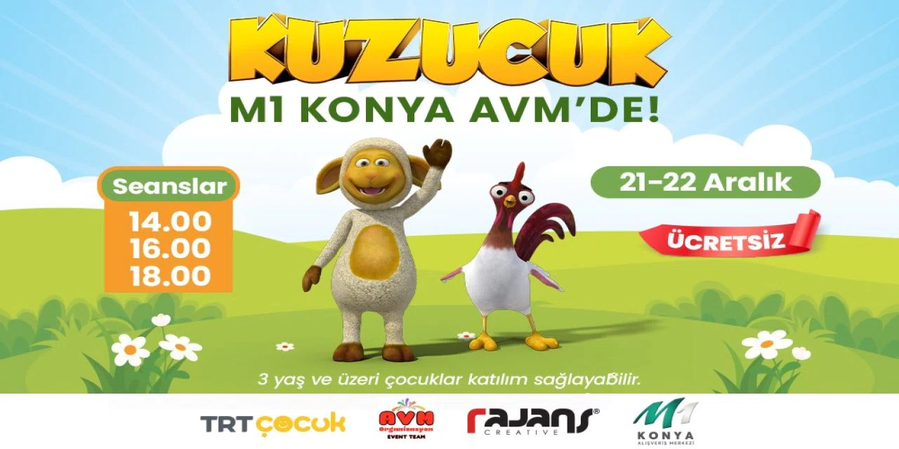 Kuzucuk, M1 Konya AVM'de. Ücretsiz etkinlikte çocuklarla buluşuyor