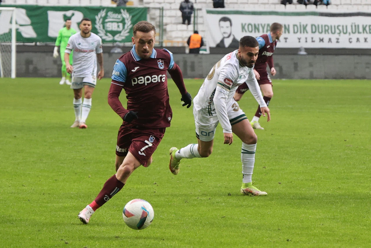 Konyaspor, Trabzonspor'un deplasman geleneğini bozmadı. Bordo mavililerde kabus sürüyor