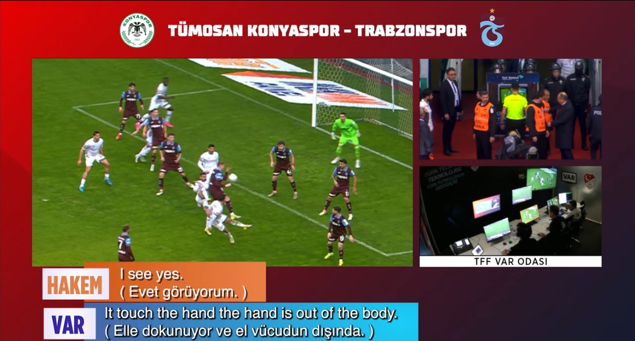 Konyaspor-Trabzonspor maçının VAR kayıtları açıklandı
