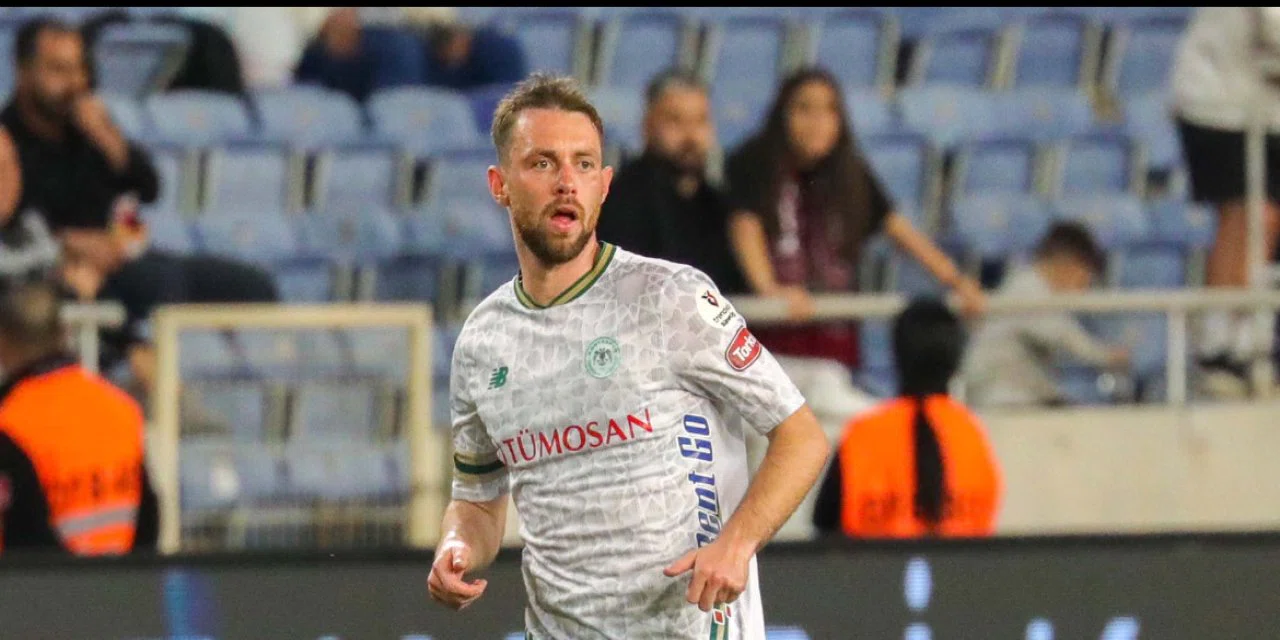 Konyasporlu Louka Prip, bu sezon ligde ilk kez gol sevinci yaşadı