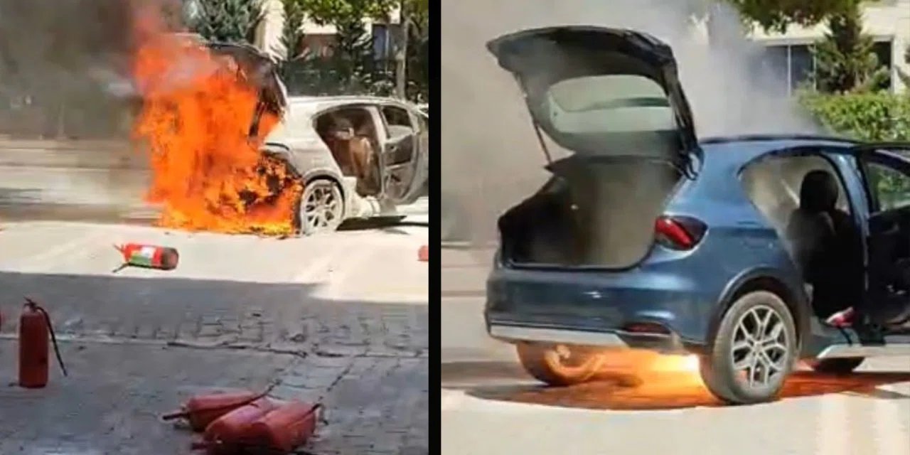Konya'da otomobil yangını! Araç sahibi elektrik dağıtım şirketini sorumlu tuttu