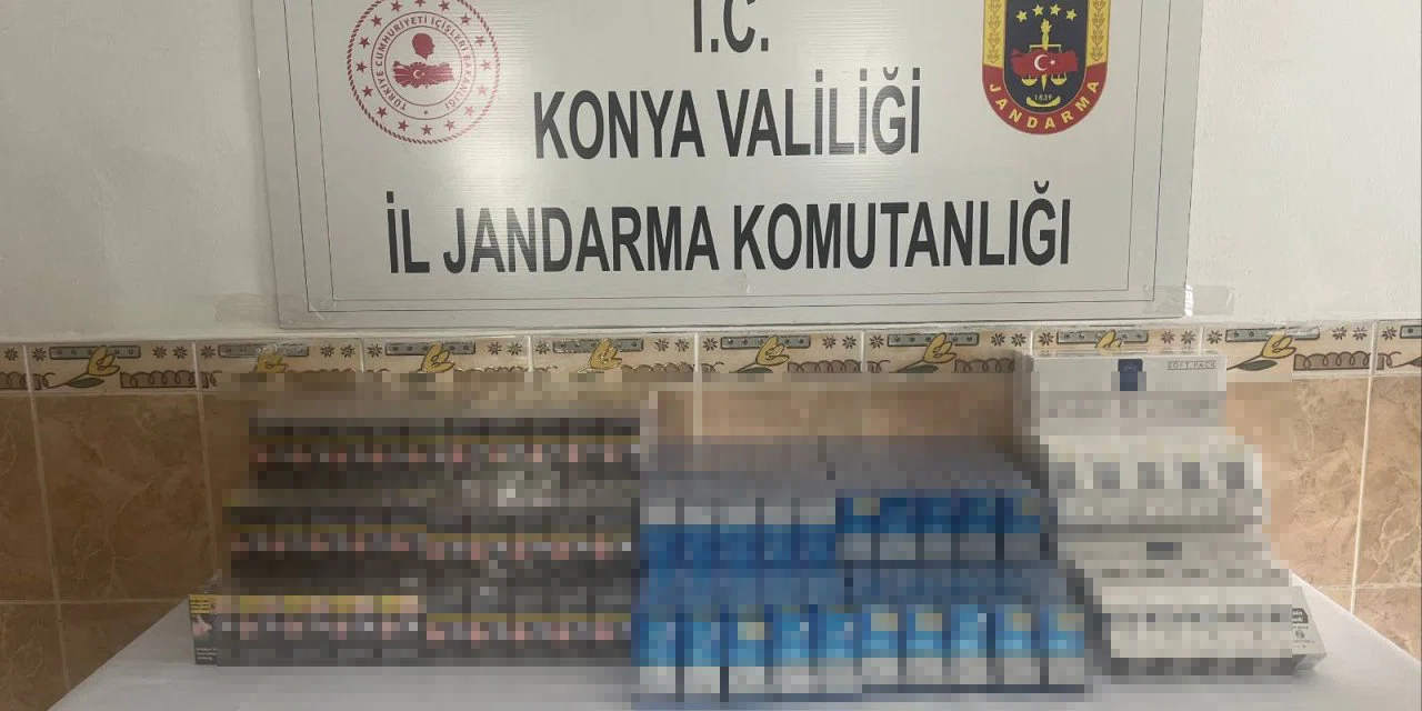 Konya'da jandarma bin 50 adet gümrük kaçağı sigara yakaladı