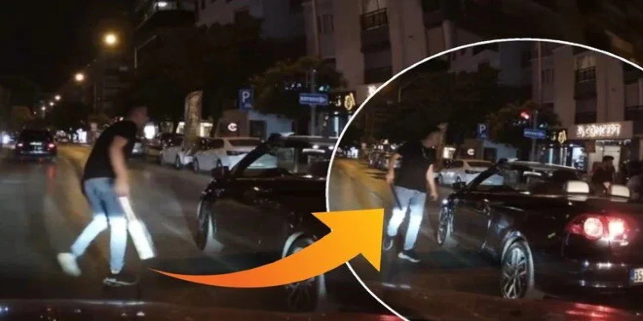 Dehşete düşüren görüntü: Arabadan indi, döner bıçağı çekti