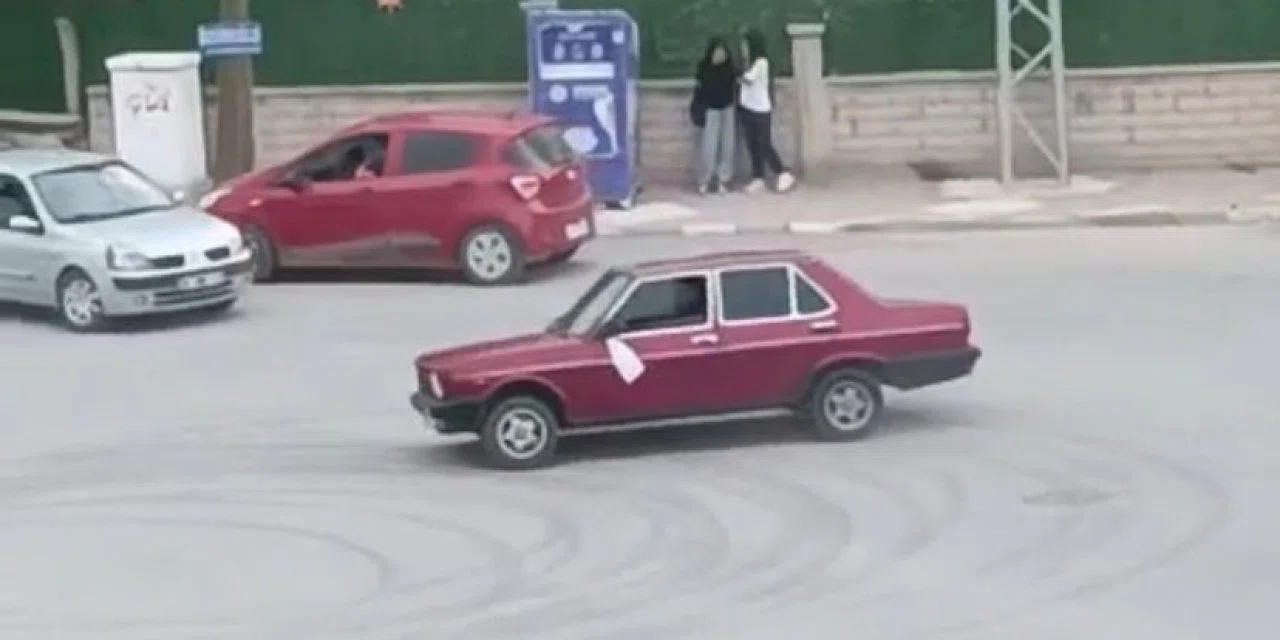 Konya'da drift atan sürücüye ceza yağdı