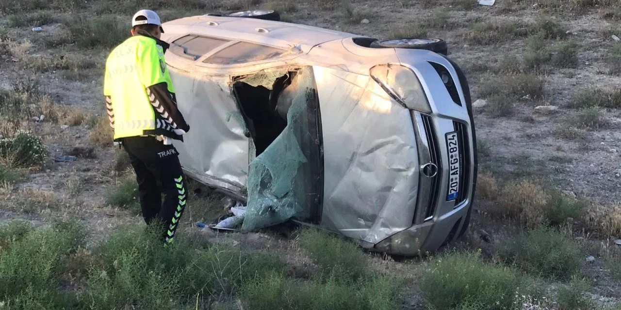 Konya Ereğli'de korkutan kaza: Otomobil takla attı, 3 yaralı var