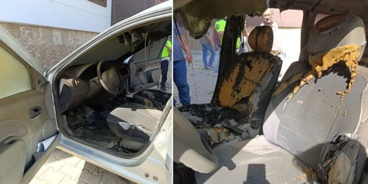 Dikkat! Unutulan cep telefonu otomobili böyle yaktı