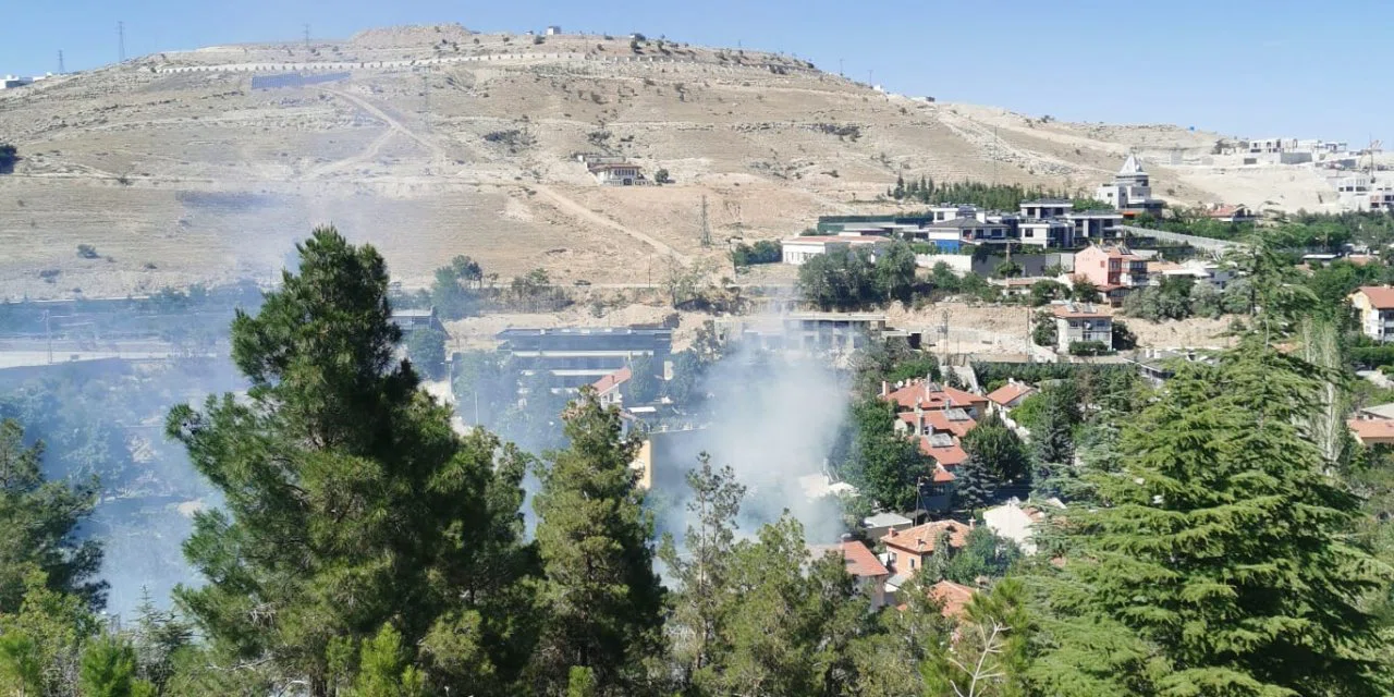 Konya'nın merkezindeki ağaçlık alanda yangın çıktı. Çok sayıda ekip sevk edildi