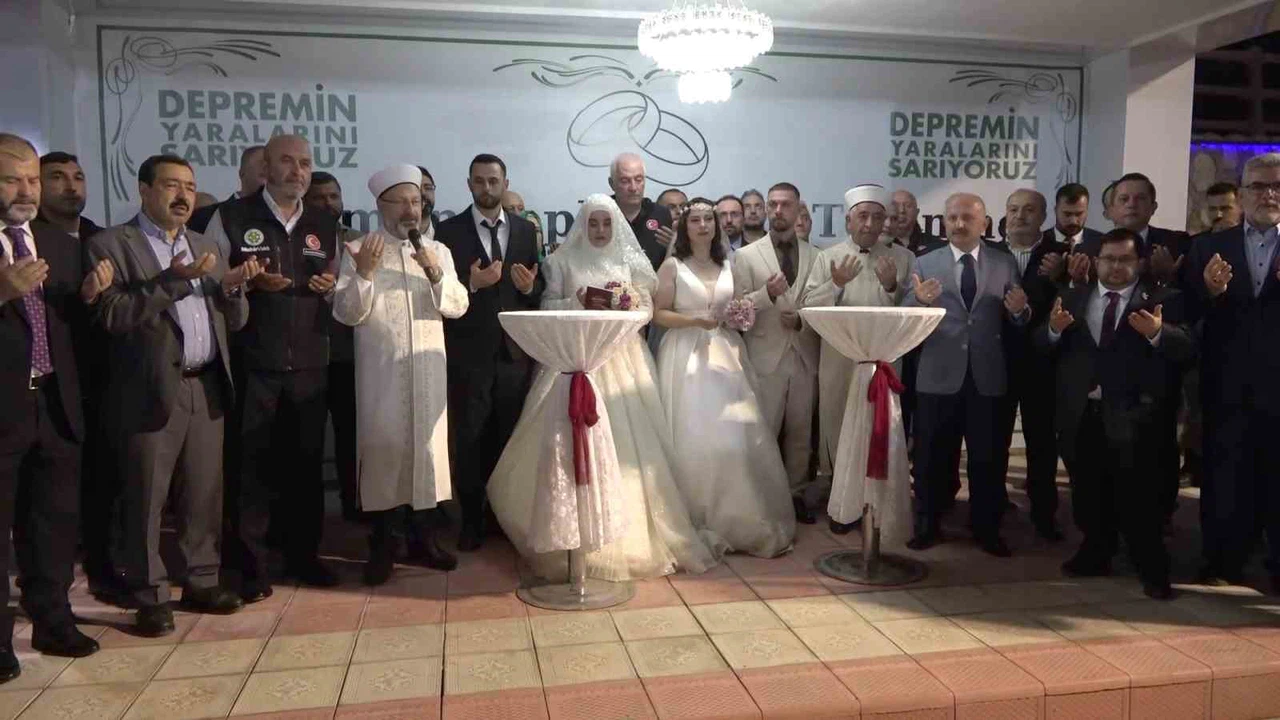 Konya gönülleri kazandı. Adıyaman’da 100 depremzede çiftin nikahı kıyıldı