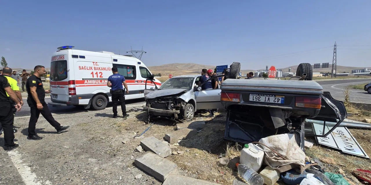 Konya'da can yakan ünlü kavşakta yine kaza oldu: 3 yaralı
