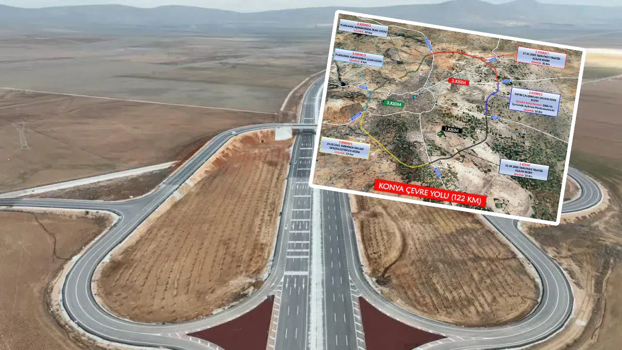 Konya yeni proje ile rahatlayacak: Çevre Yolunda hatlar çiziliyor