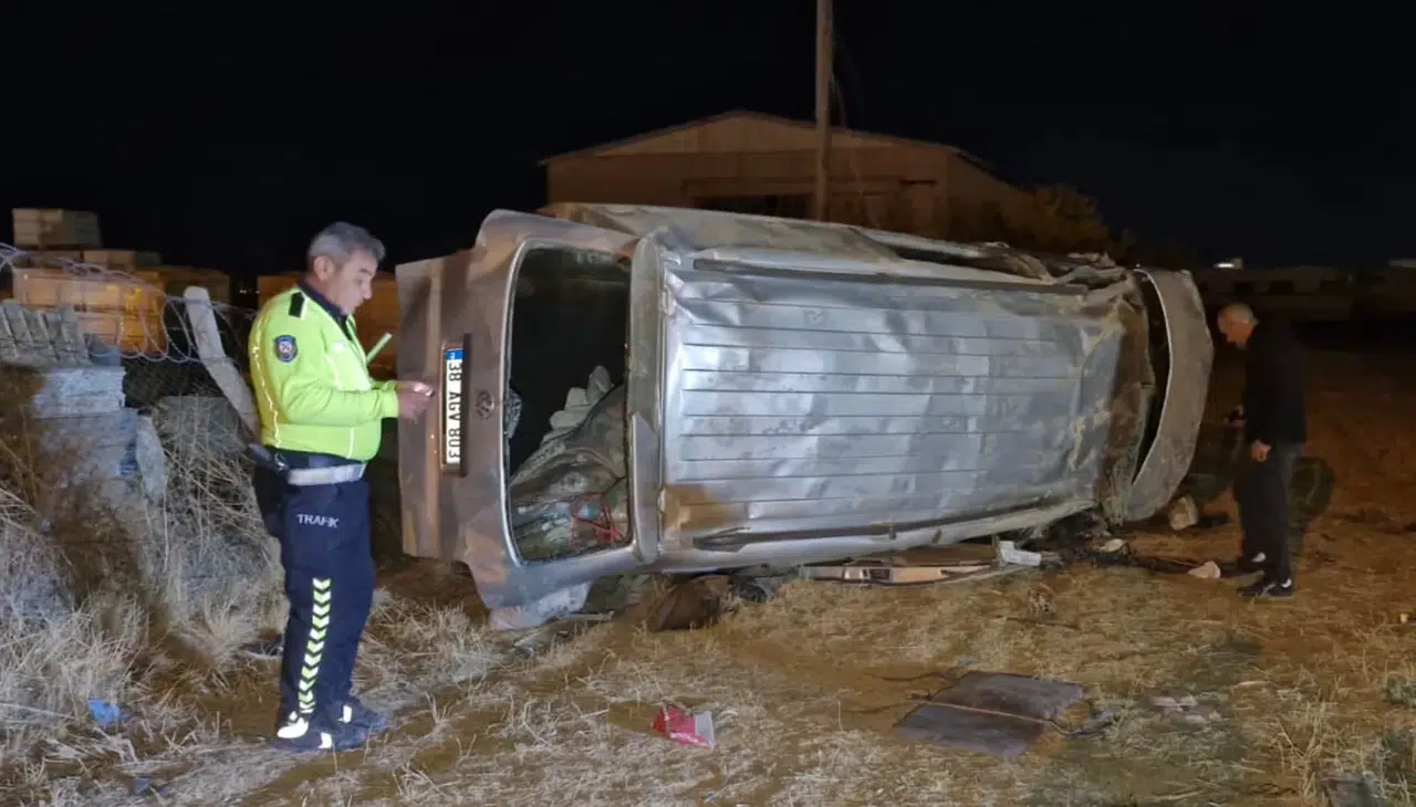 Araç takla attı, can pazarı yaşanan kazada 7 kişi yaralandı