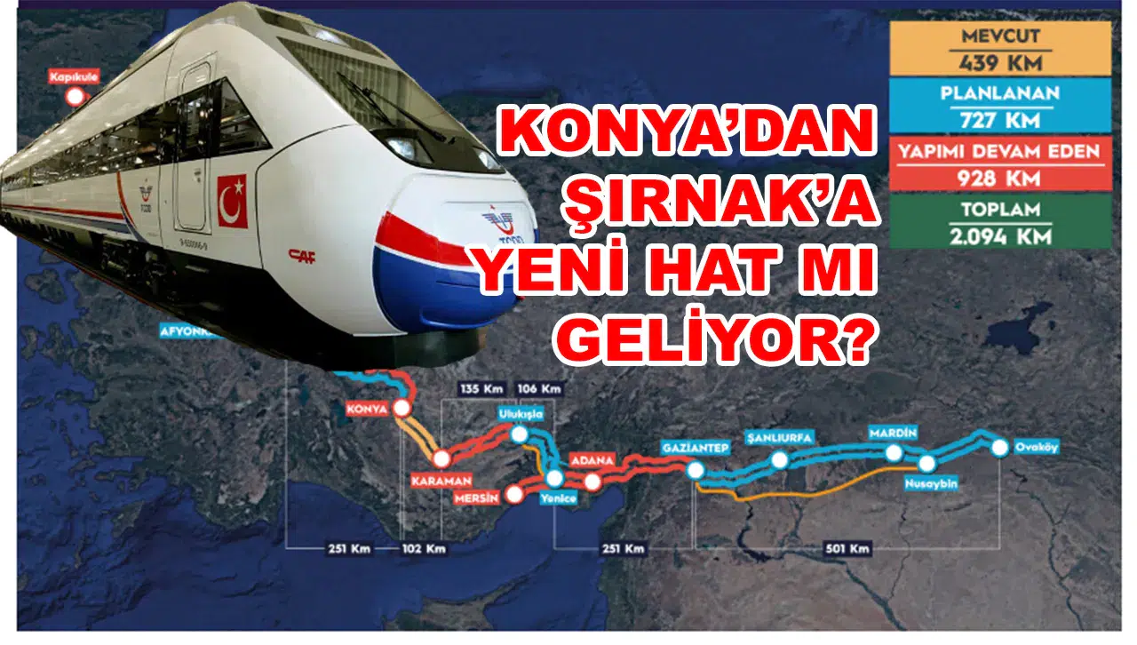 Ulaşımın şifresi YHT: Konya’dan Şırnak’a yeni hat planlanıyor
