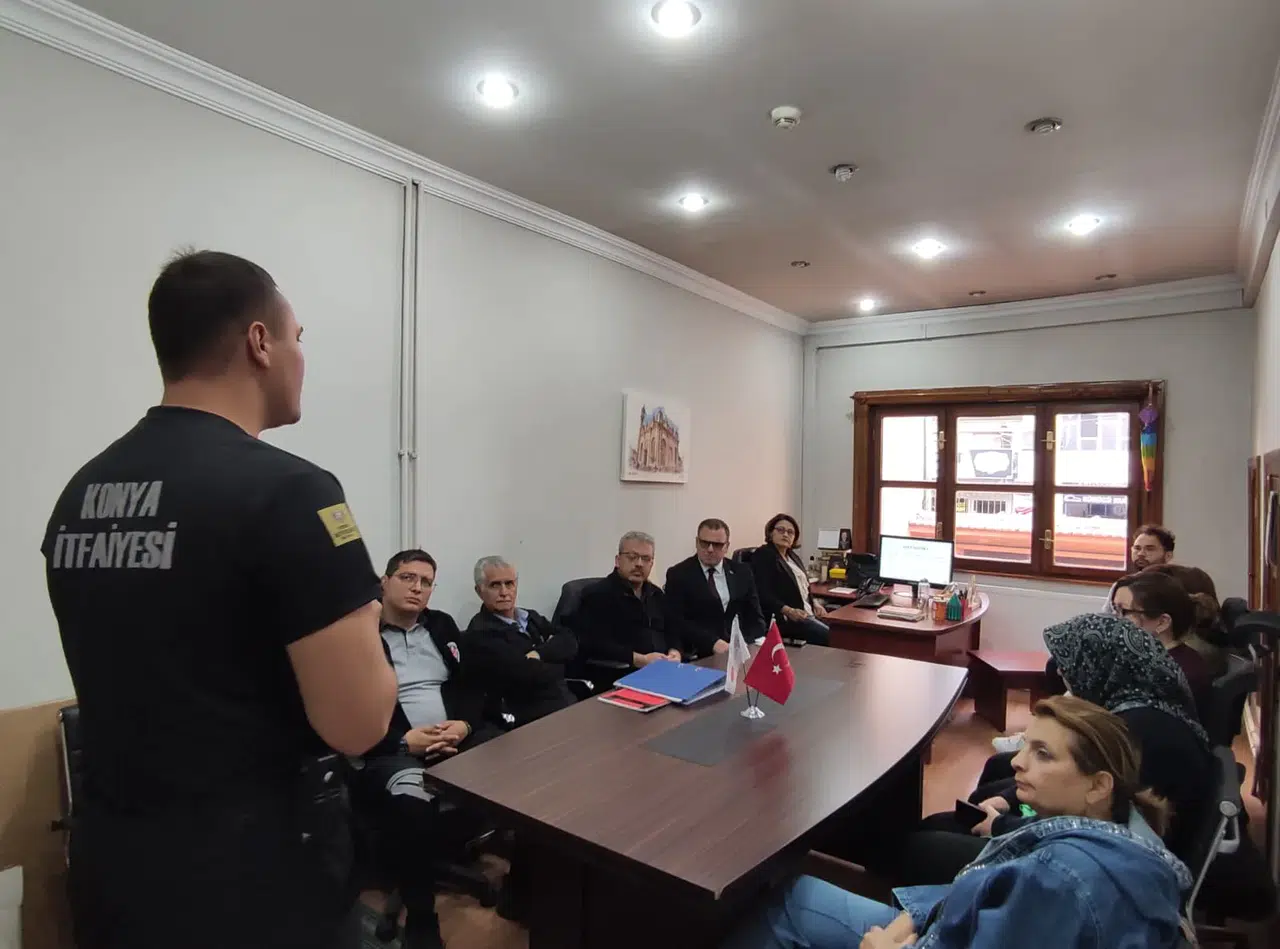 CİB Konya Bölge Müdürlüğünde yangın eğitimi ve tatbikatı