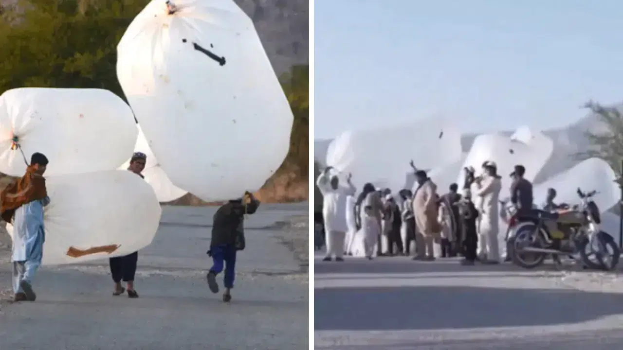 Film gibi: Doğalgazı naylon poşetlere doldurup evlerinde kullanıyorlar