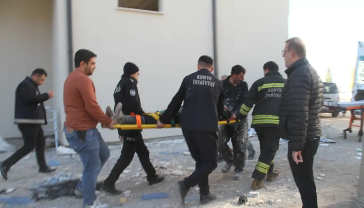 Konya'da inşaatta asansör boşluğuna düşen şahıs yaralandı