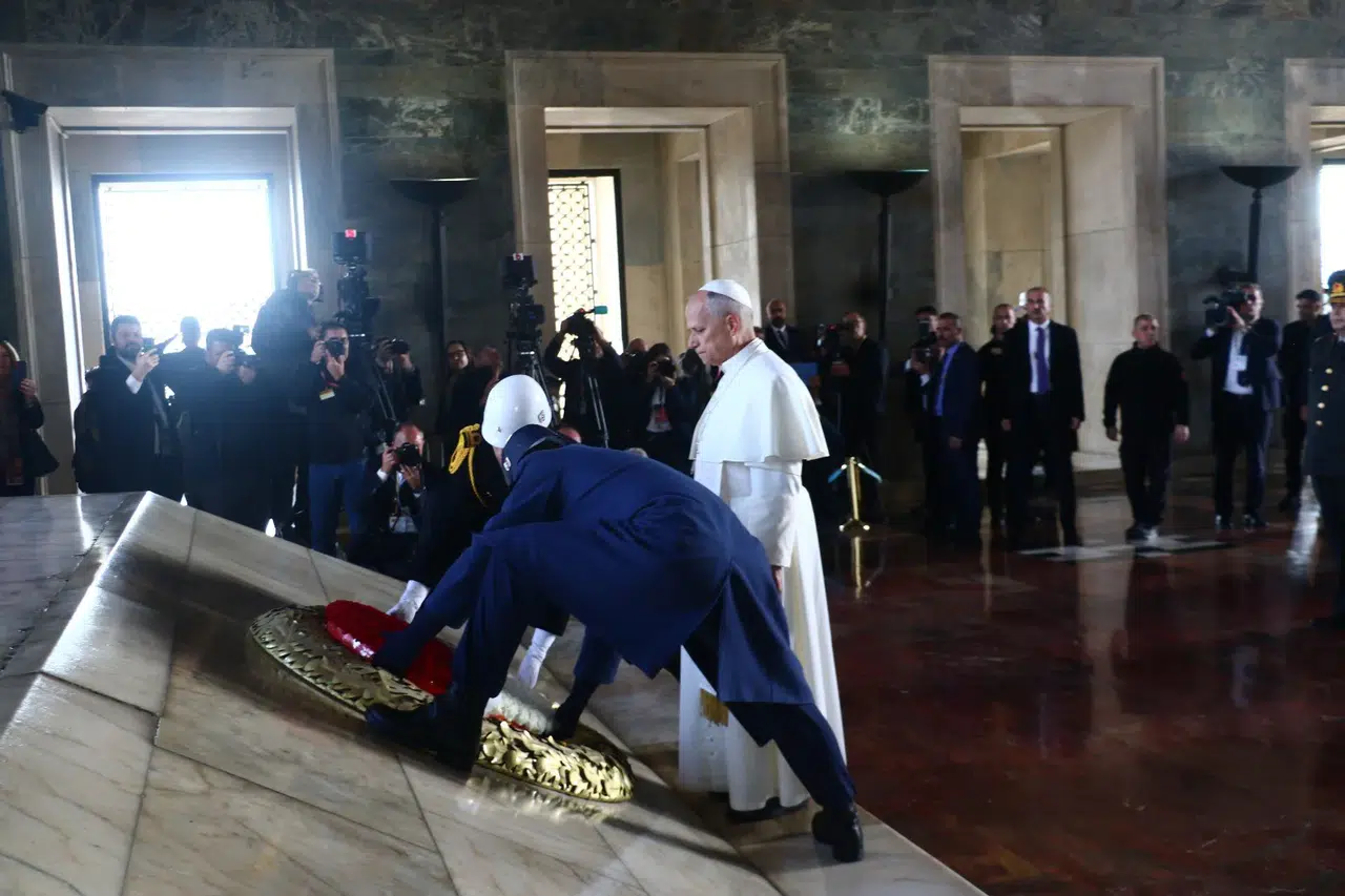 Papa 14. Leo'nun Türkiye'deki ilk durağı Anıtkabir oldu