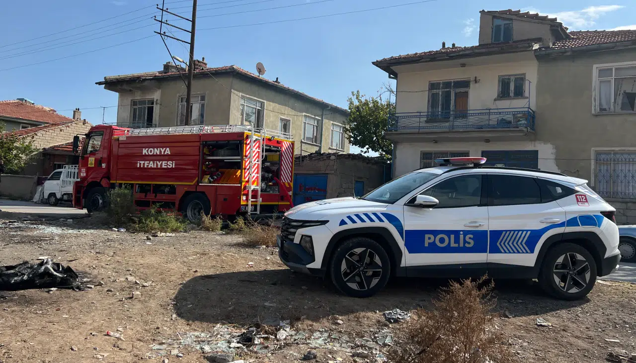Konya'da kullanılmayan müstakil evde yangın