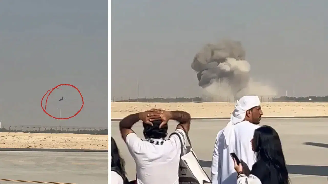 Savaş uçağı böyle düştü: Dubai Airshow’un son günü