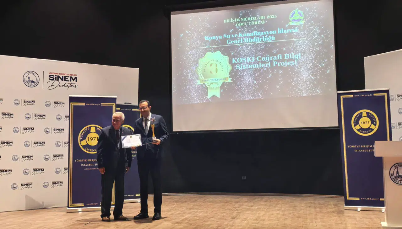 Türkiye'nin en büyük su şebekesini yöneten KOSKİ'ye ödül