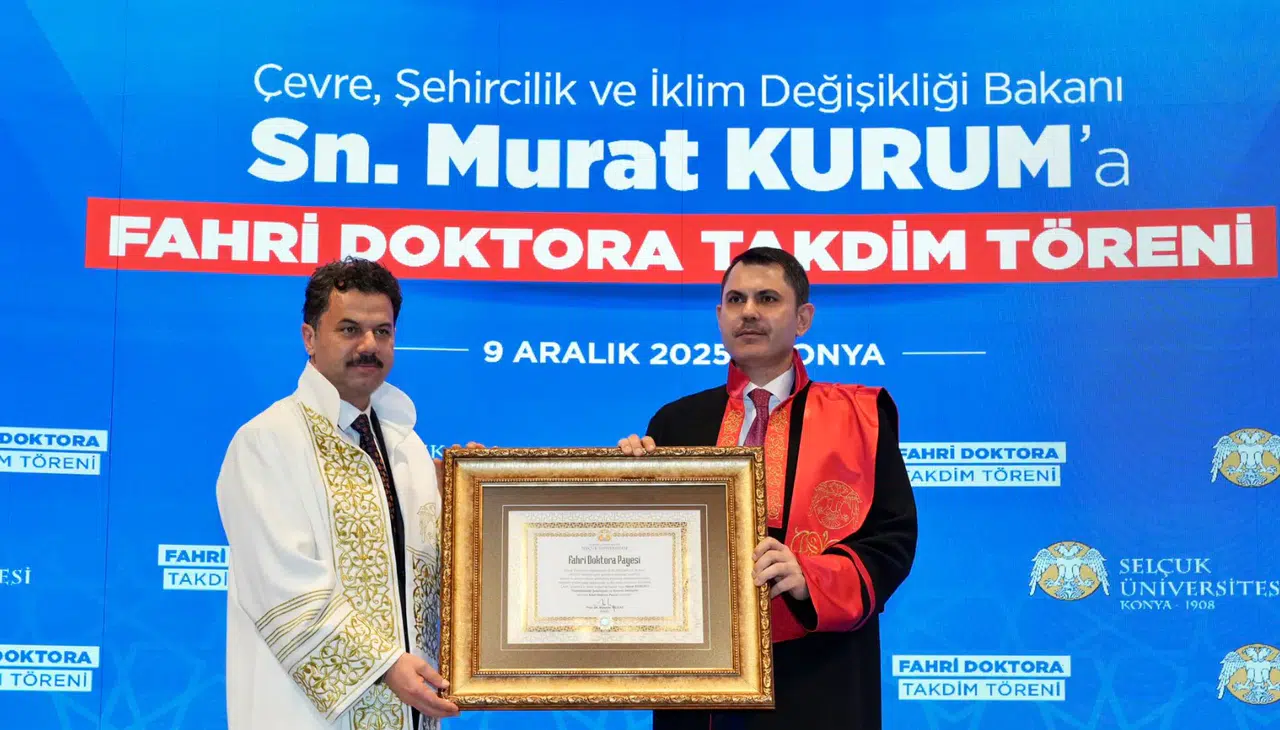 Bakan Kurum’a Selçuk Üniversitesinden fahri doktora