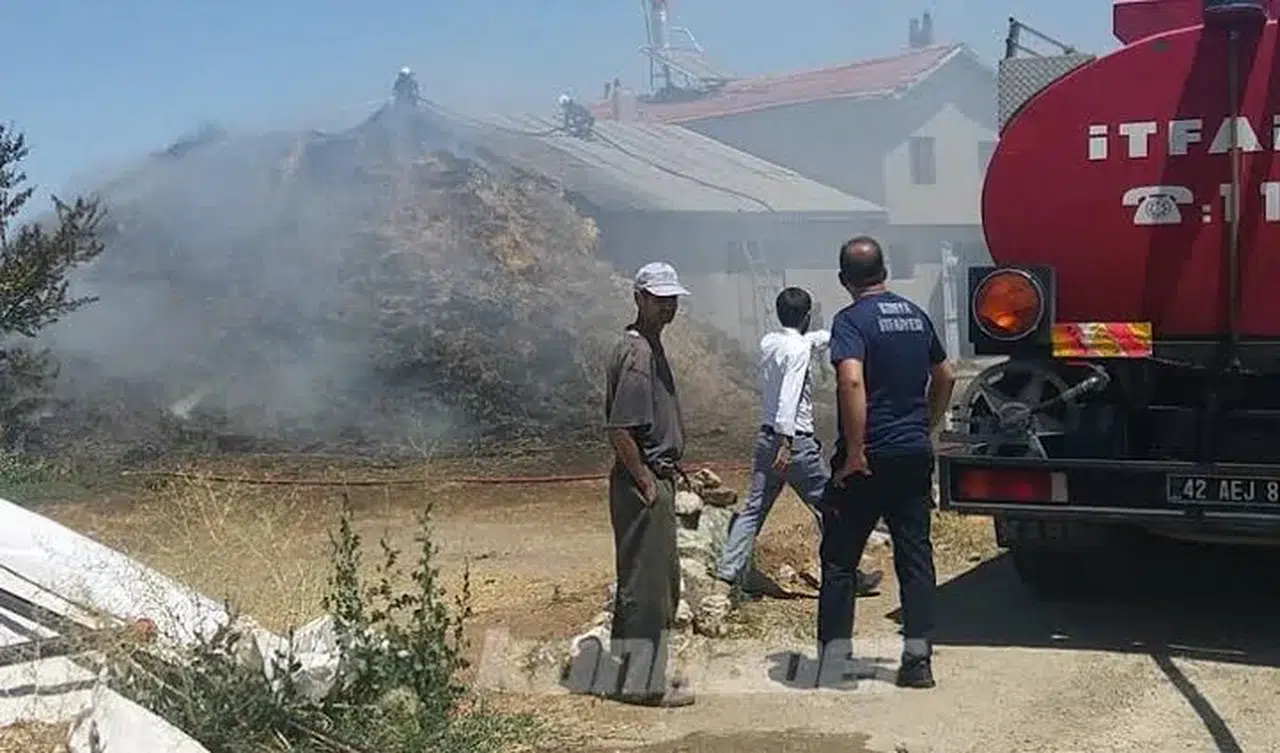 Konya'da korkutan yangın. Dumanlar gökyüzünü kapladı