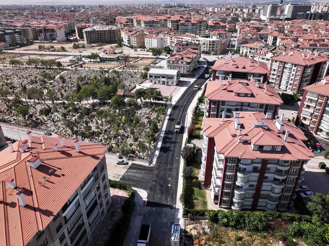 Konya'nın tarihi caddesine modern dokunuş yapıldı