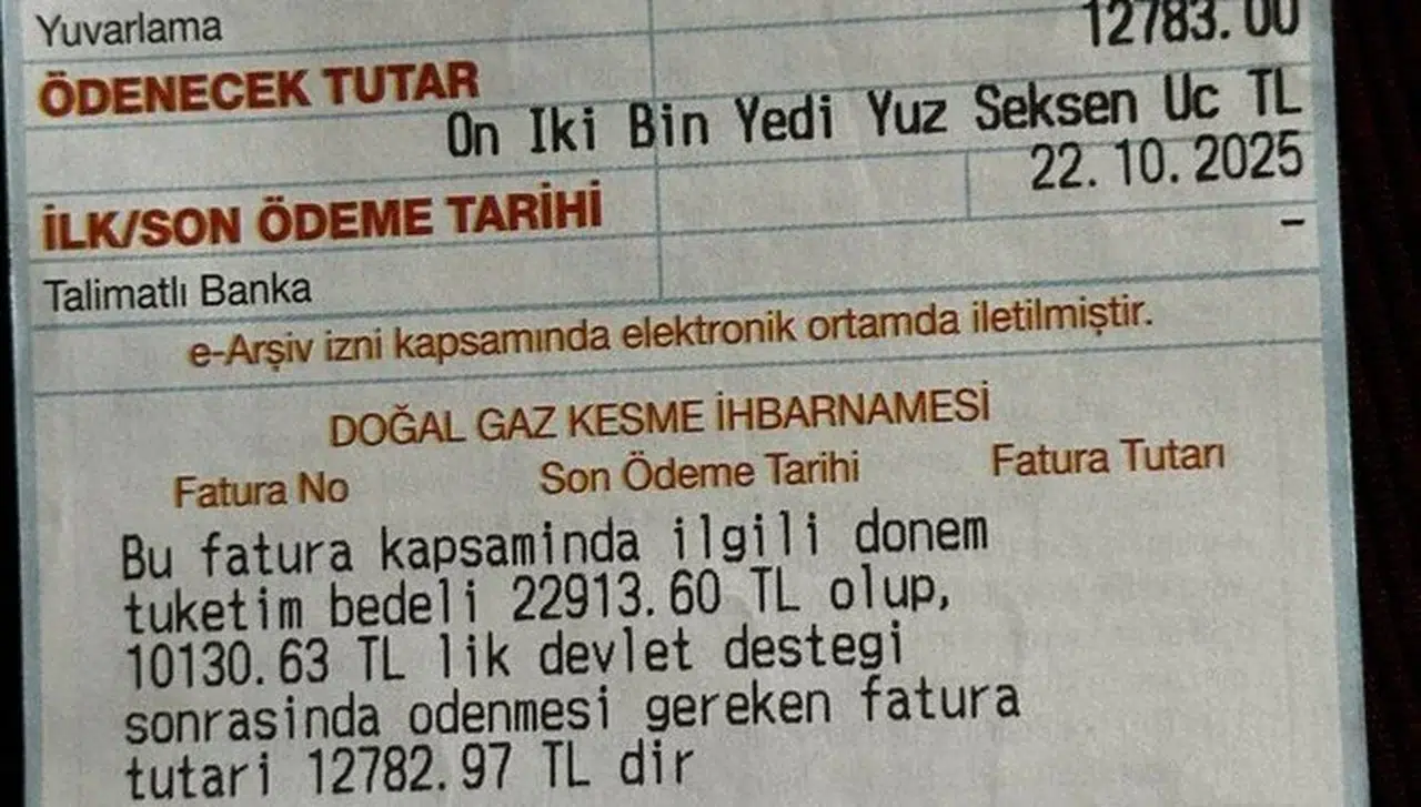 İki kişilik aileyi kara kara düşündüren doğalgaz faturası