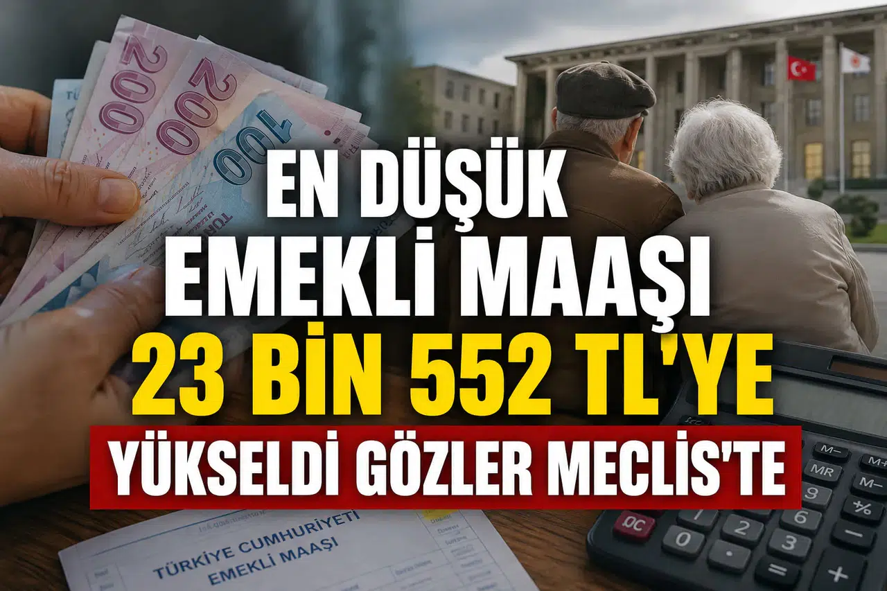 En düşük emekli maaşı 23 bin 552 TL'ye yükseldi: Gözler Meclis'te
