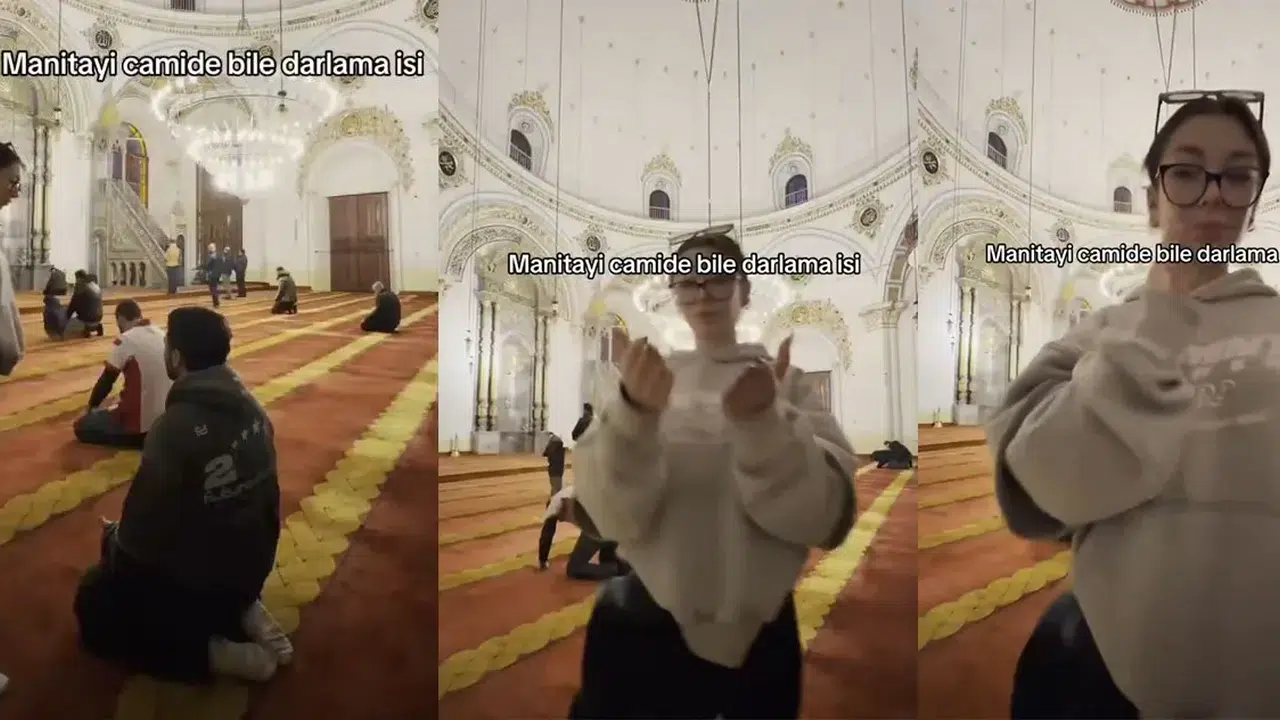 Konya'daki bu kız ne yapıyor? Camiye girdi Edep Yahu dedirtti
