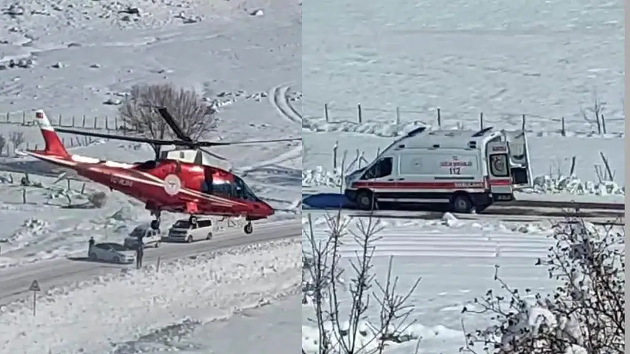 Konya'da dakikalarla yarışıldı: Gökbey kalp krizi için havalandı