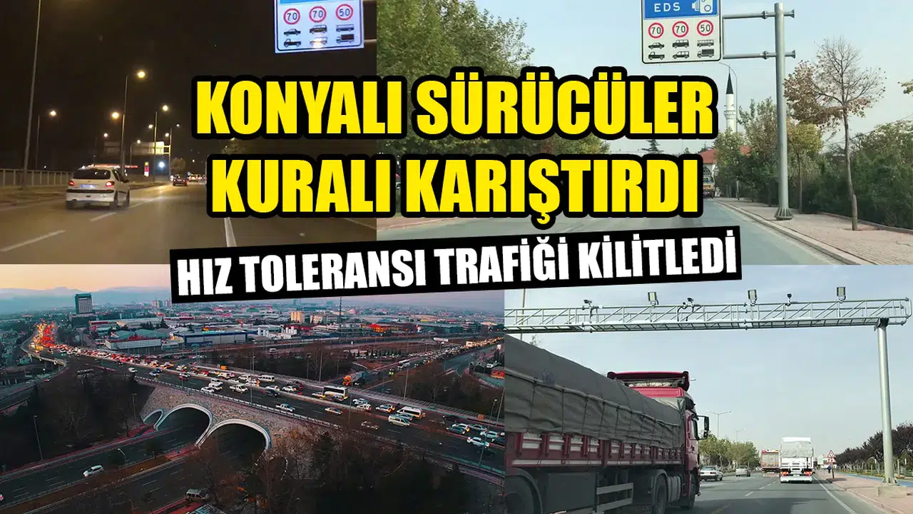 Konyalı sürücüler kuralı karıştırdı: Hız toleransı trafiği kilitledi