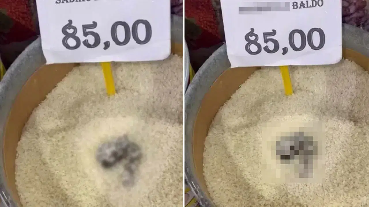 Markette mide bulandıran görüntü: Pirinçten kedi dışkısı çıktı