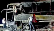 Otobüs cayır cayır yandı, şoför 31 yolcuyu kurtardı