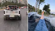 Mobil havuz keyfi 60 bin lira cezayla sona erdi