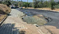 Bodrum’da ana su isale hattı patladı, tonlarca su boşa aktı